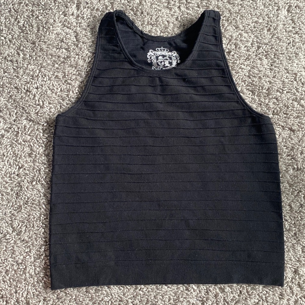 Sugarlips Black Crop Tank Top